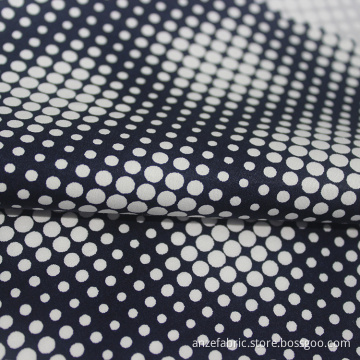 Black white polka dot 100% cotton sateen fabric